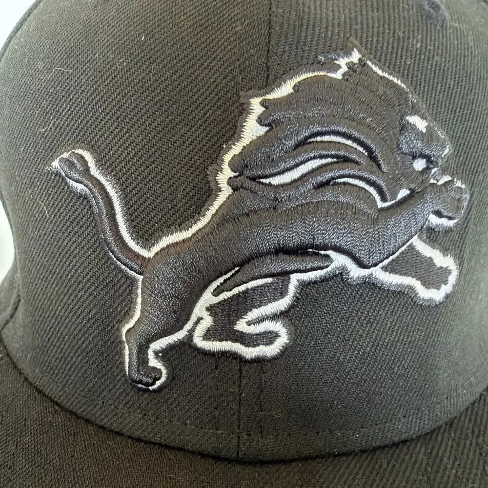NEW Detroit Lions NFL New Era 59FIFTY Fitted Cap Black White 59 Fifty Hat 7